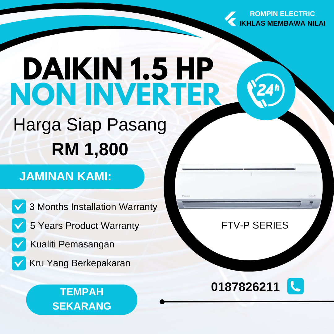 Daikin 1.5HP - Non Inverter